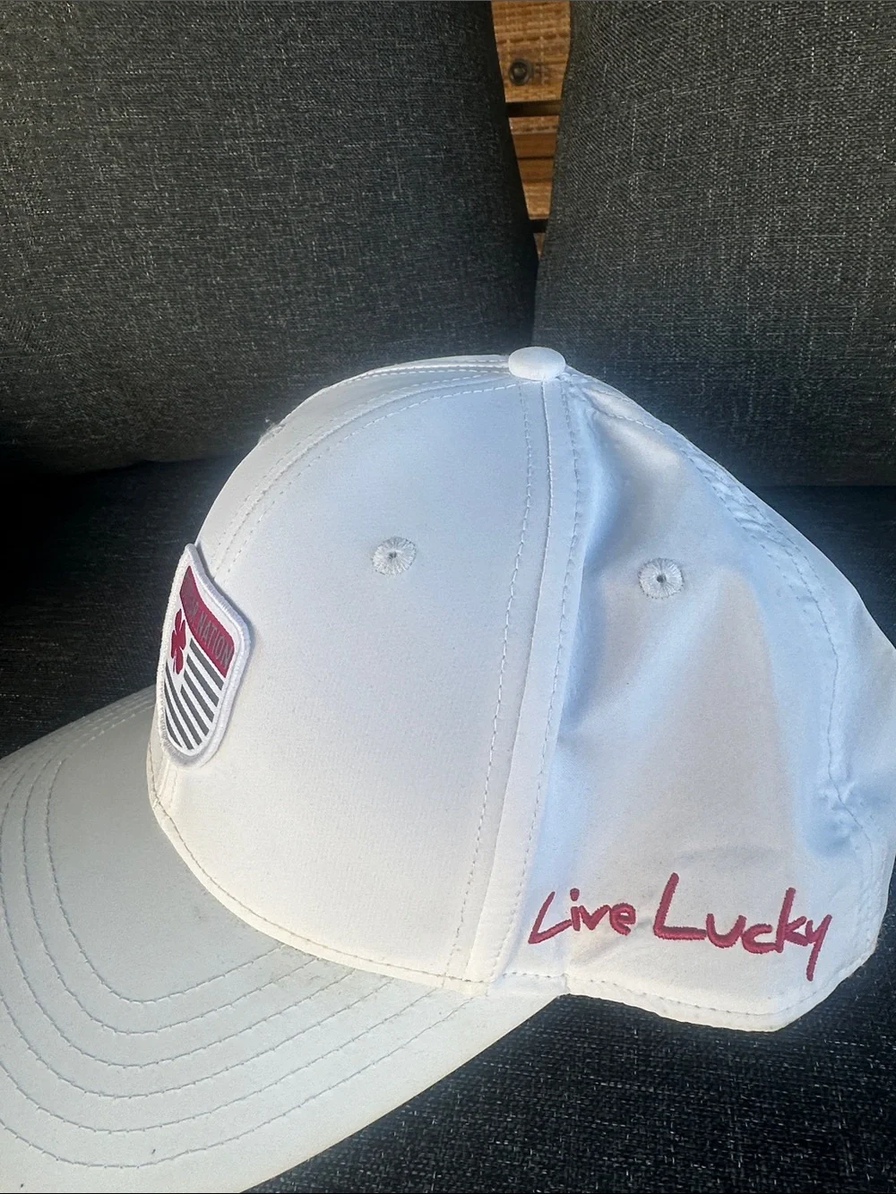 White Performance Baseball Cap - Picture 3 of 3